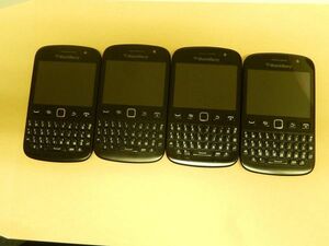 美品　4点セット　Blackberry 9720 ブラック (海外版-香港) 　SIMフリー 日本語OK！　充電確認済み　初期化済み　009-B