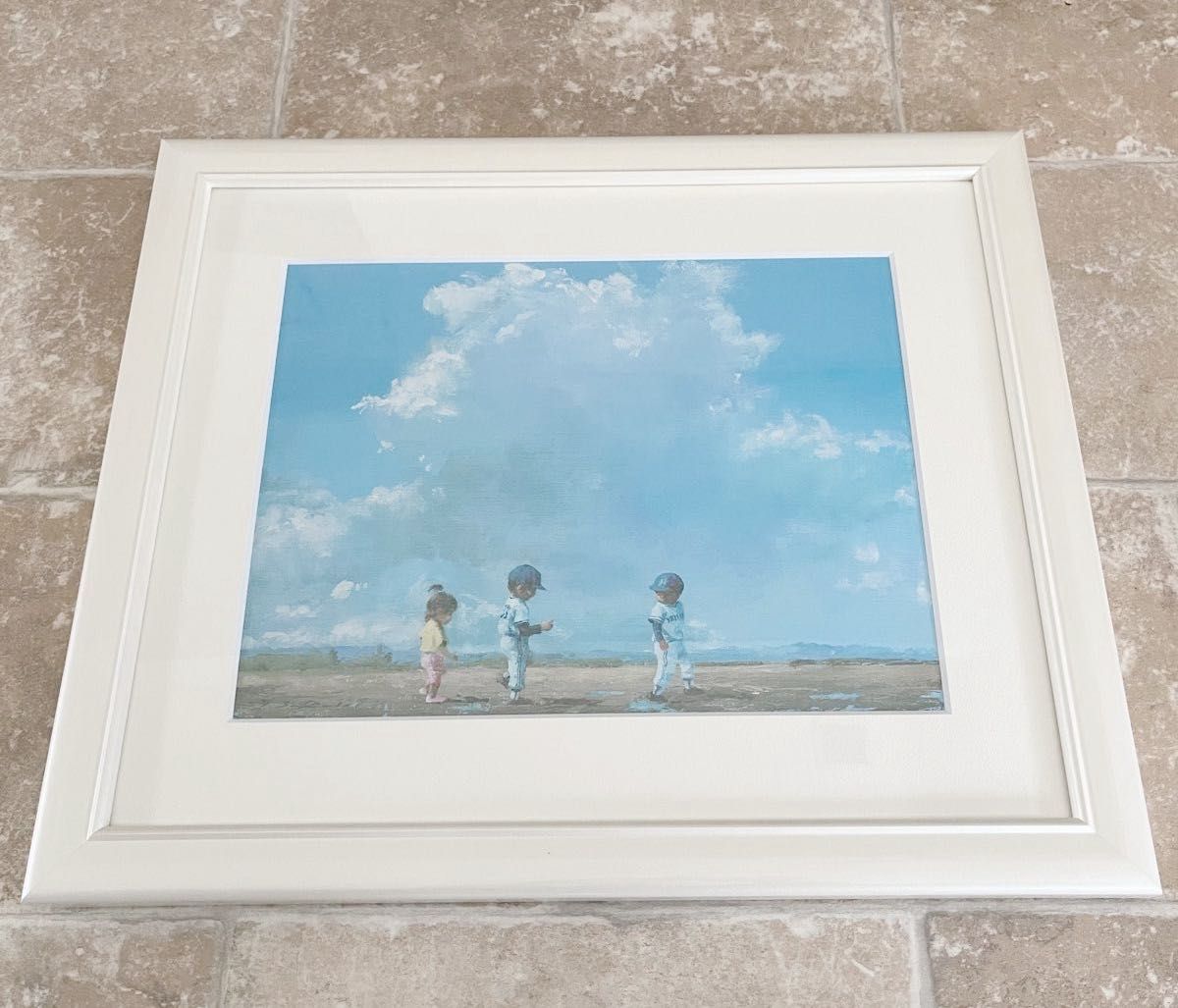櫻井幸雄 額縁付き複製画 少年野球シリーズ「雨上がりの球場」 | Shop