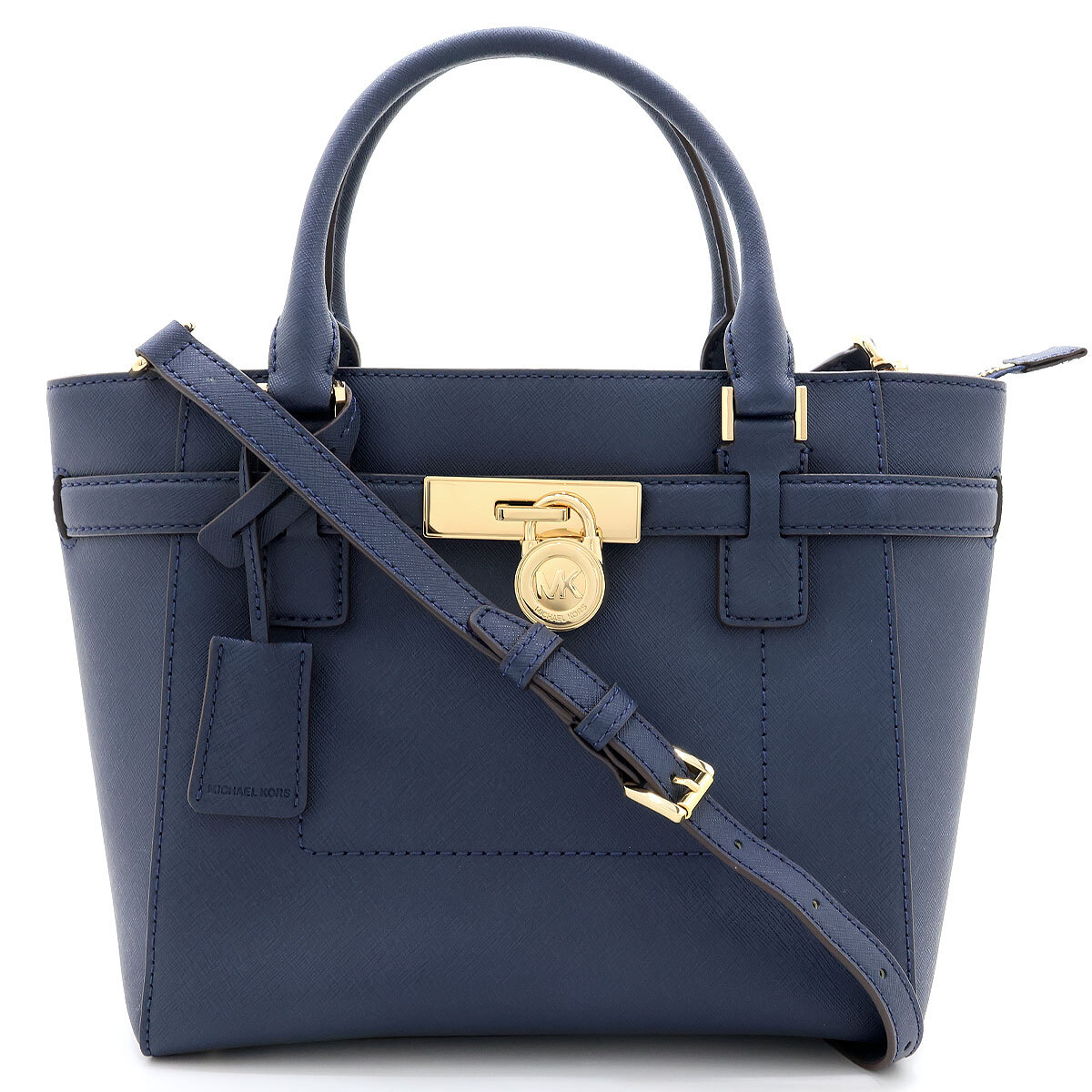 MICHAEL KORS マイケルコース ハンドバッグ ネイビー 紺 サフィアーノ