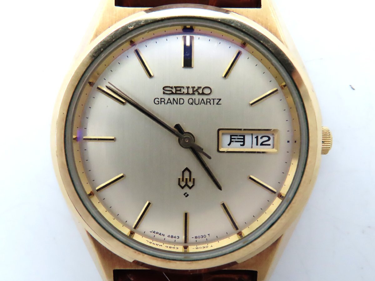 稼働 SEIKO GRAND QUARTZ 腕時計 デイデイト 2407 稼働 SEIKO GRAND QUARTZ 腕時計 デイデイト 2407