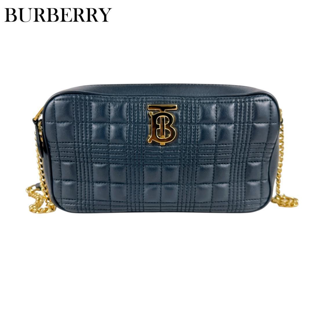 美品◇バーバリー ローラ スモール ショルダーバッグ TB ゴールド金具 
