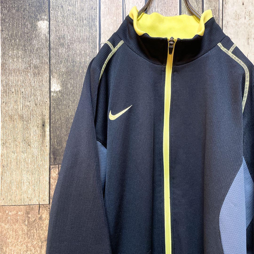 90s 銀タグ NIKE ナイキ トラックジャケット スウッシュ刺繍ロゴ