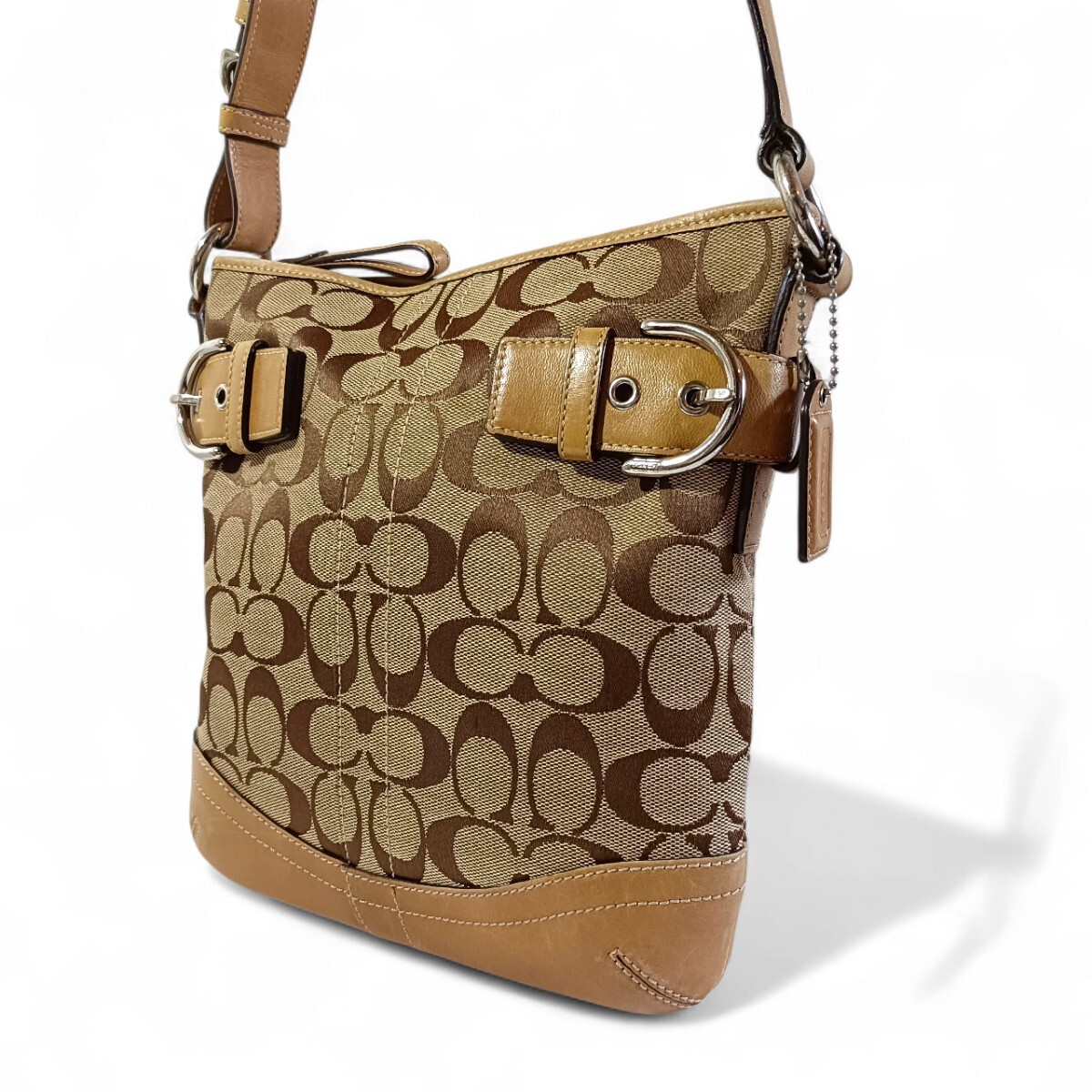 良品】 COACH コーチ ワンショルダーバッグ トートバッグ シグネチャー 