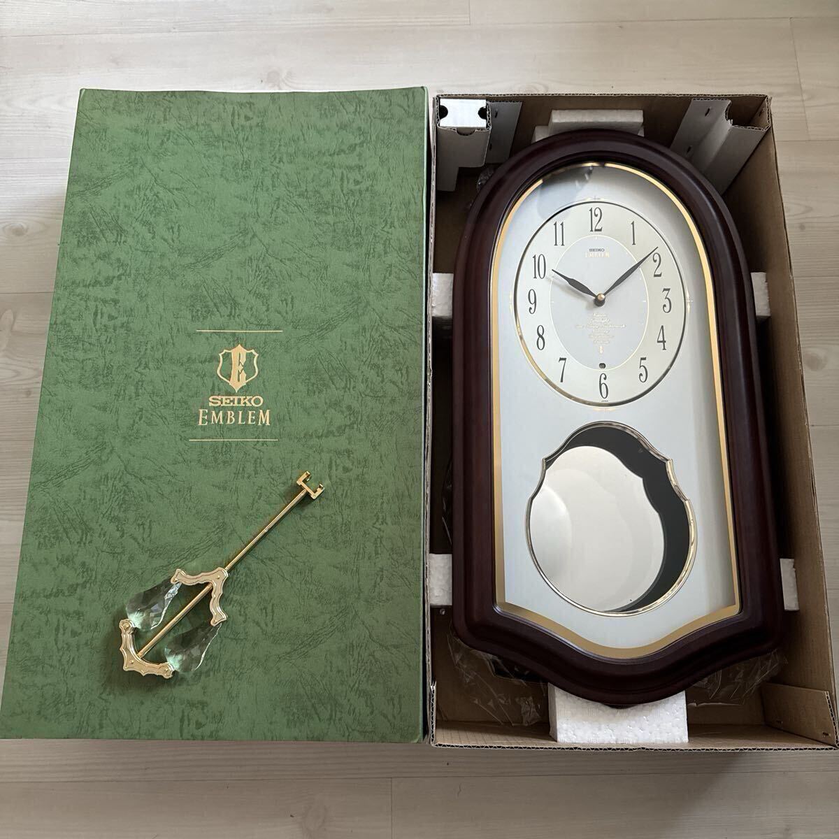 SEIKO EMBLEM電波時計　6曲メロディ搭載　稼働品　Hi-Fi音源 セイコー メロディ 時計