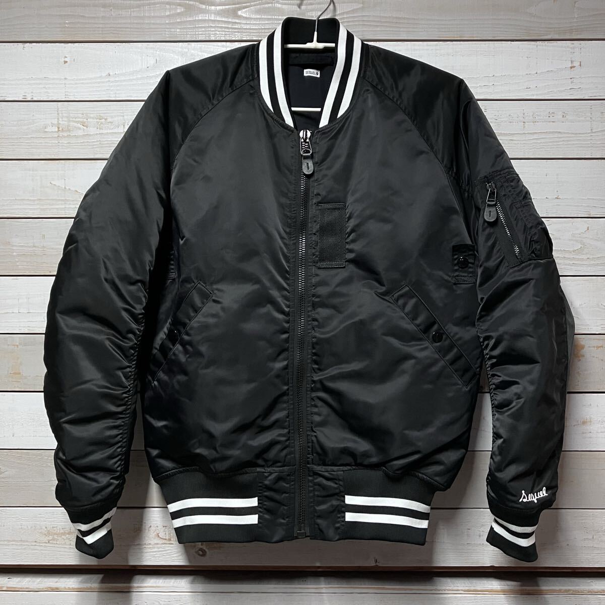 新品 SEQUEL MA-1 BLACK L シークエル FRAGMENT フラグメント 藤原 