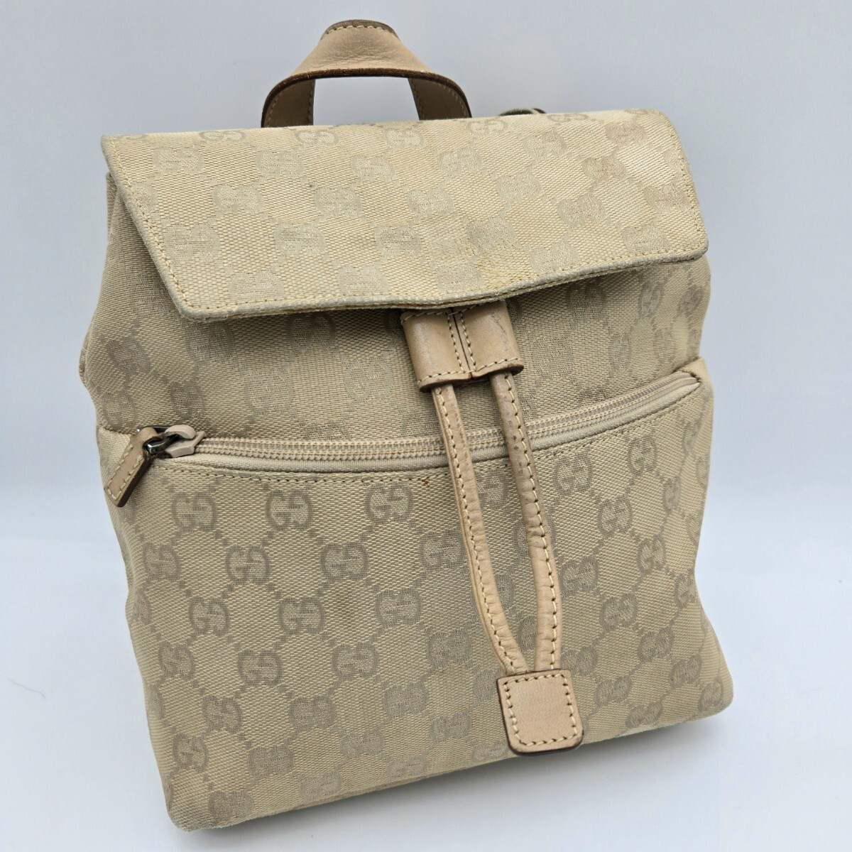 良品 GUCCI グッチ リュック GG柄 キャンバス ミニ レザー 386 | Shop 