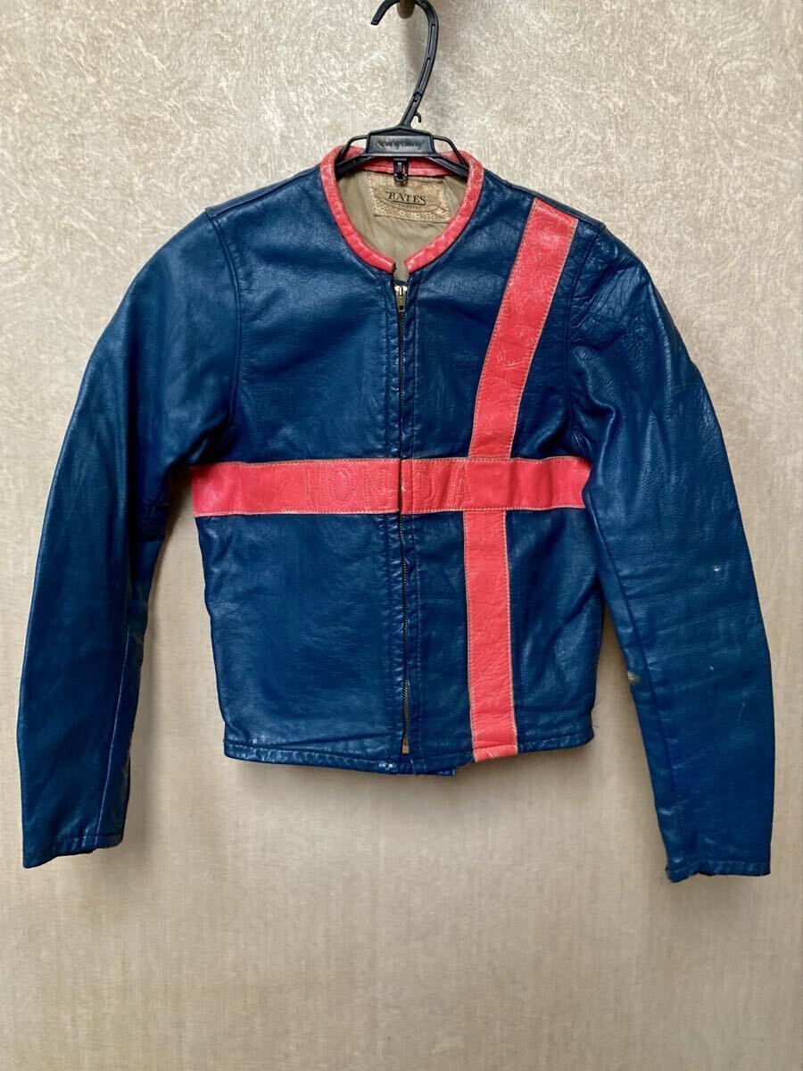 80s ヴィンテージ カナダHONDA ホンダ ライダース レザー ジャケット 
