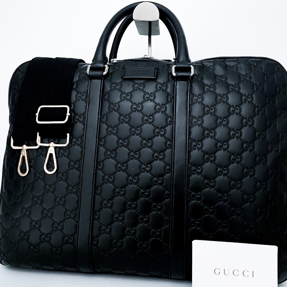 グッチ GUCCI アクセサリーポーチ GGキャンバス ミニバッグ 紺 小売