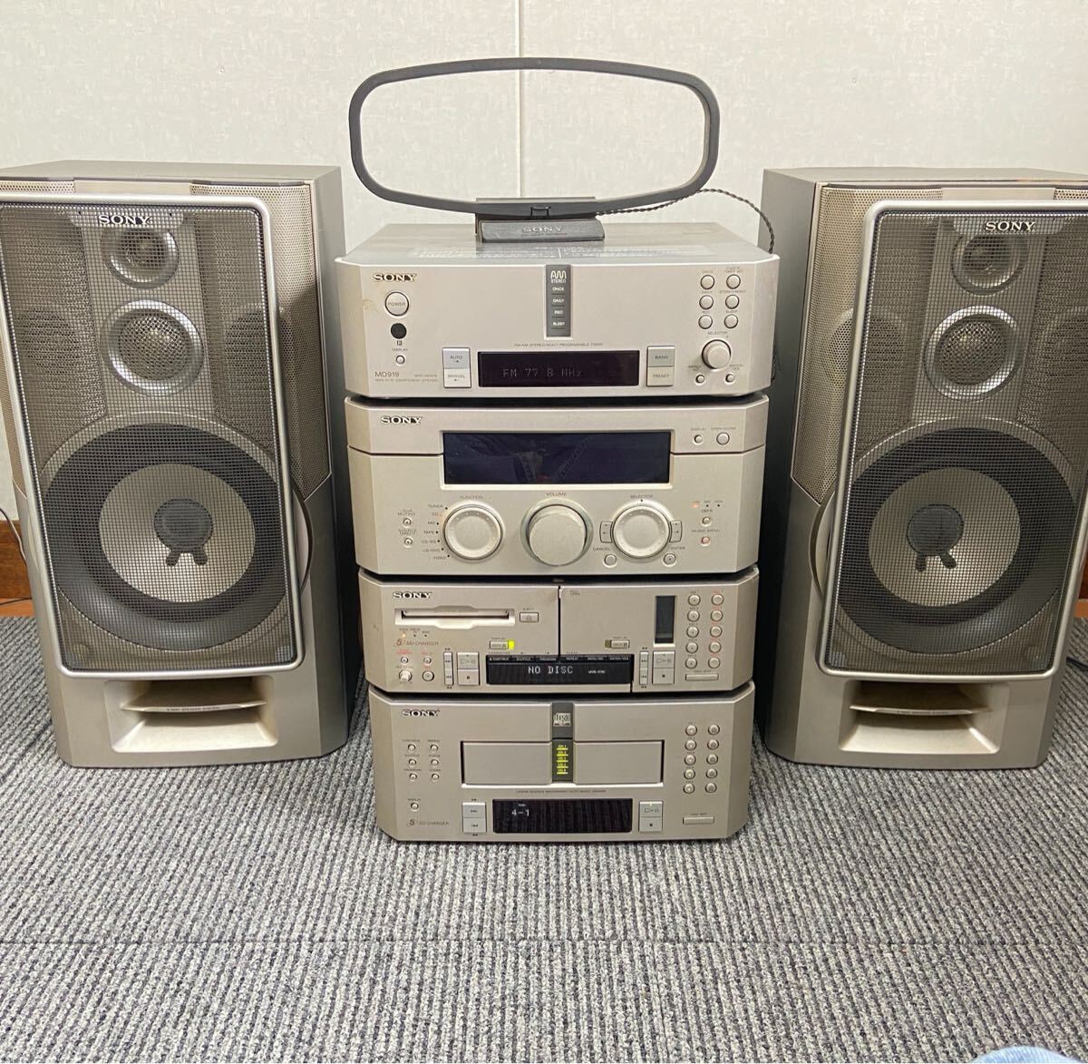 Sony ソニー　DHC-MD919 MD CD コンポ　CDチェンジャー Yahoo!オークション - 送料無料 SONY DHC-MD919 5DISC5MD