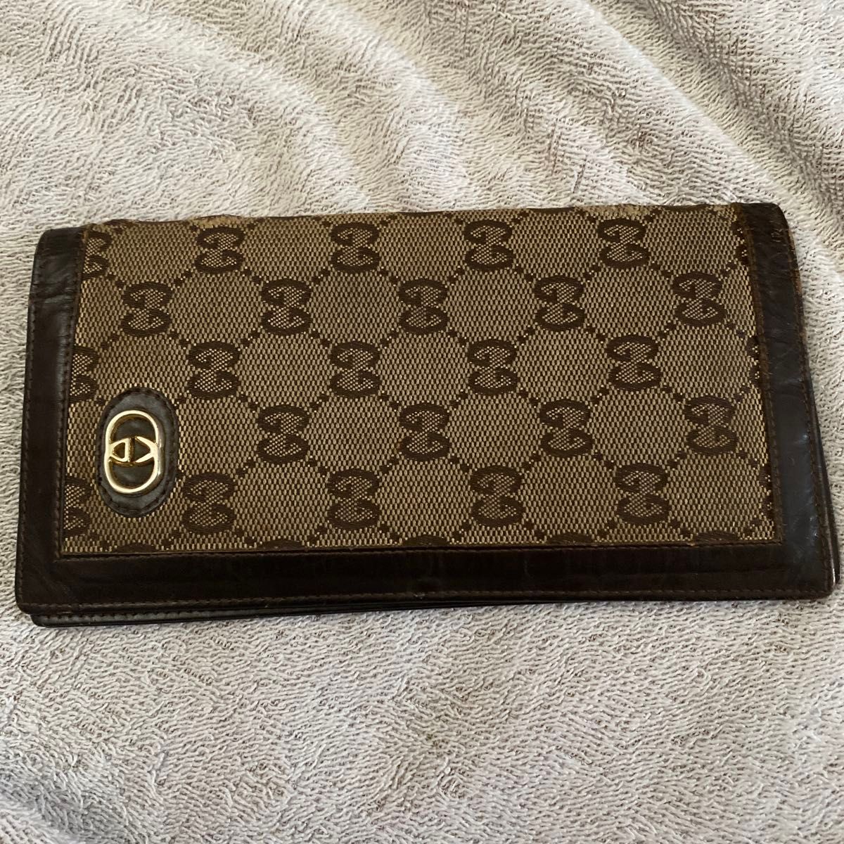 GUCCI グッチ GGキャンバス Wホック長財布 ブラウン | Shop at