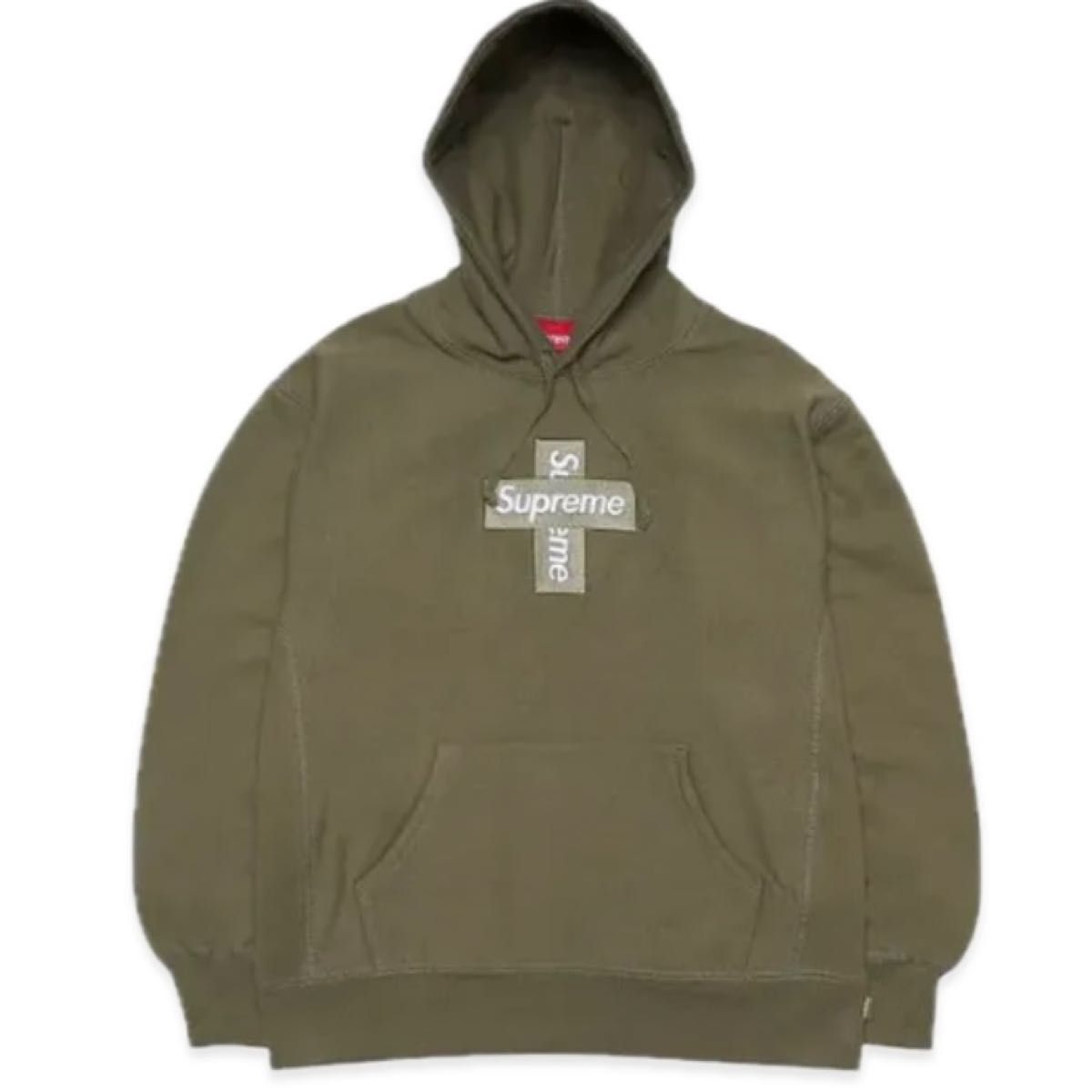Supreme Box Logo Hooded Sweatshirt XXL Light Olive ボックスロゴ