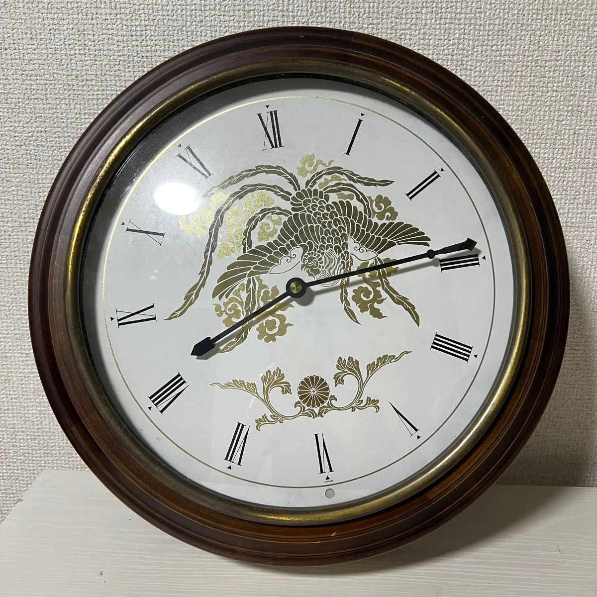 CITIZEN シチズン　からくり 鳳凰と菊　木枠　重厚 からくり 時計 シチズン
