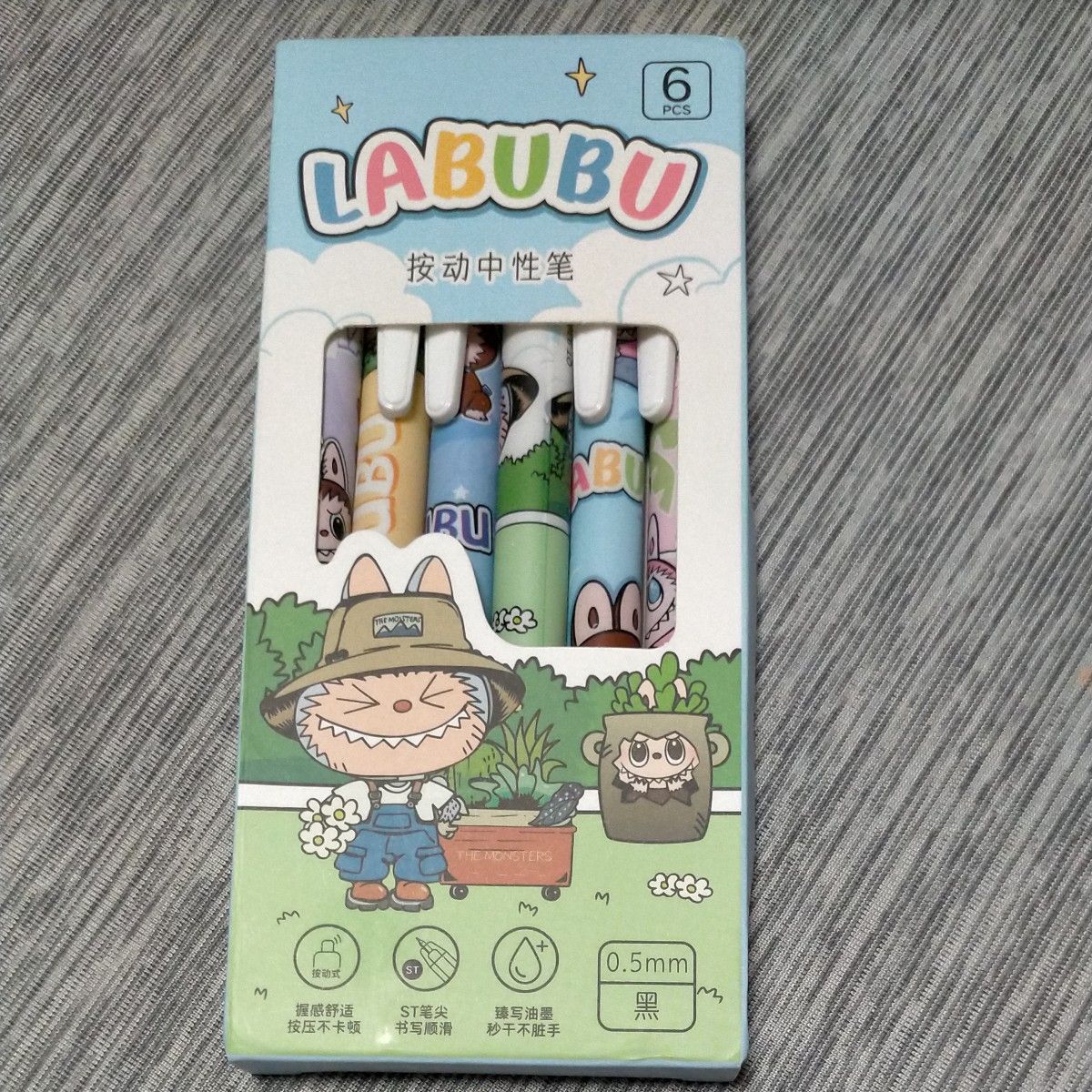 送料無料 ラブブ ボールペン 6本セット キャラクター 文房具 LABUBU