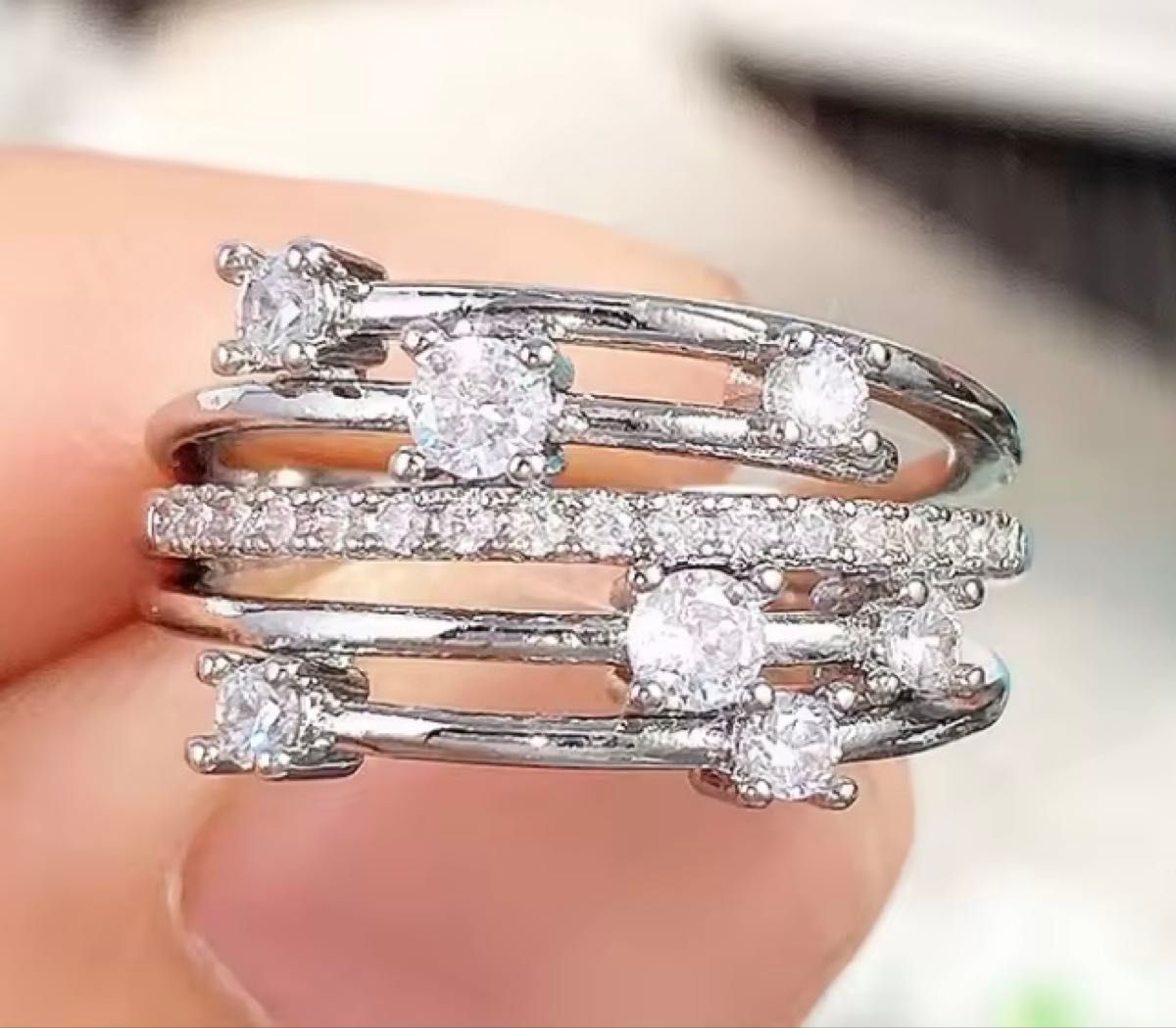 k18リング チェーンリング キラキラペタルチェーン 1.9㎜幅 つけっ