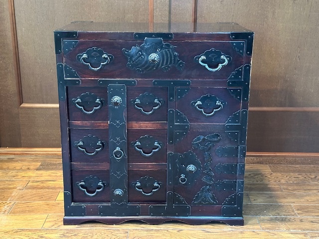 古道具　和家具木製小箪笥 楽天市場】民芸調 家具 引出箪笥 ( 昔 古 和風 洋風 木製 天然木 桐