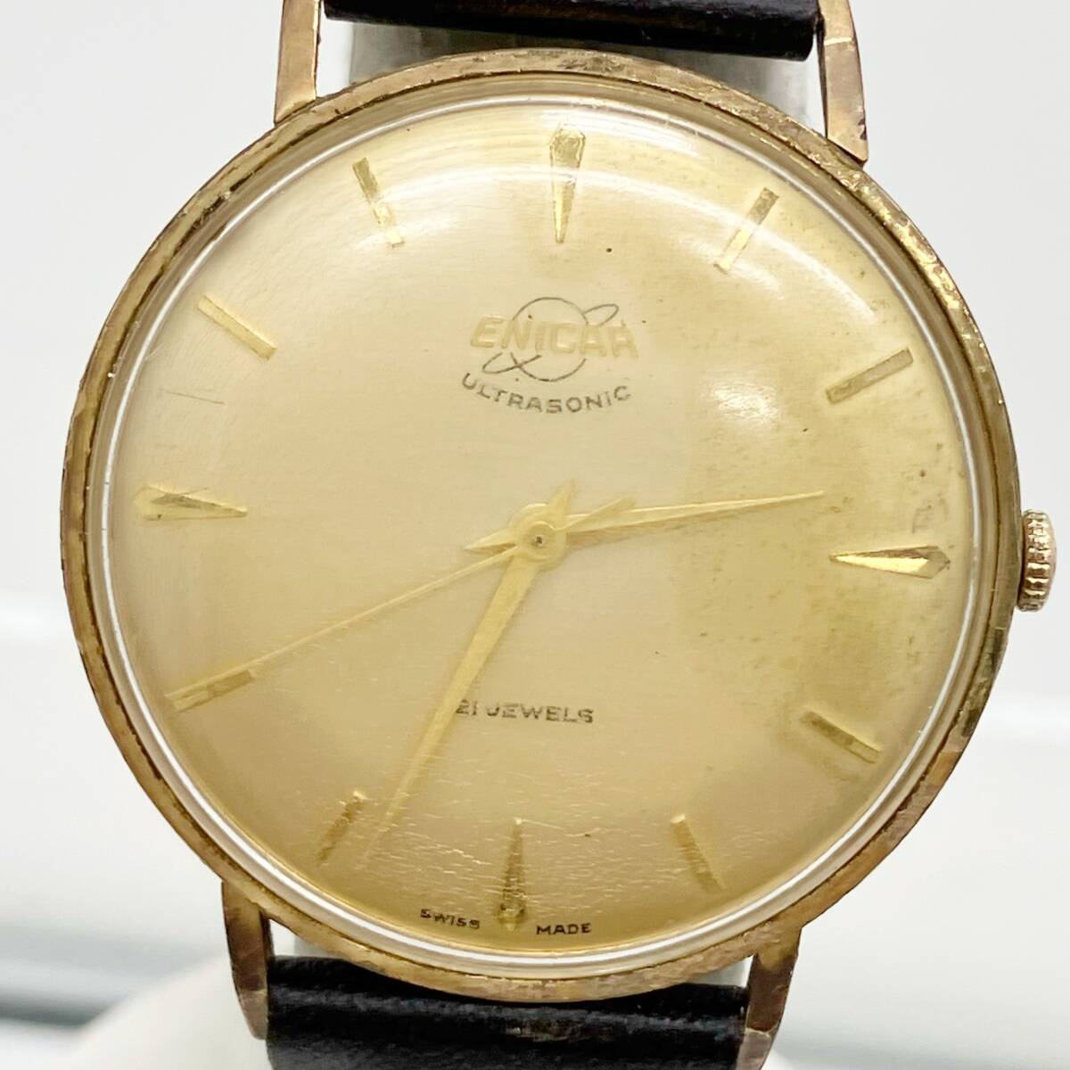 1円スタート】【訳あり品】ENICAR エニカ 147-01-02 GP×SS シルバー 
