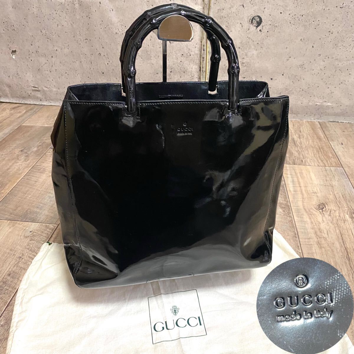 GUCCI グッチ パテントエナメル トートバッグ | Shop at JDirectItems