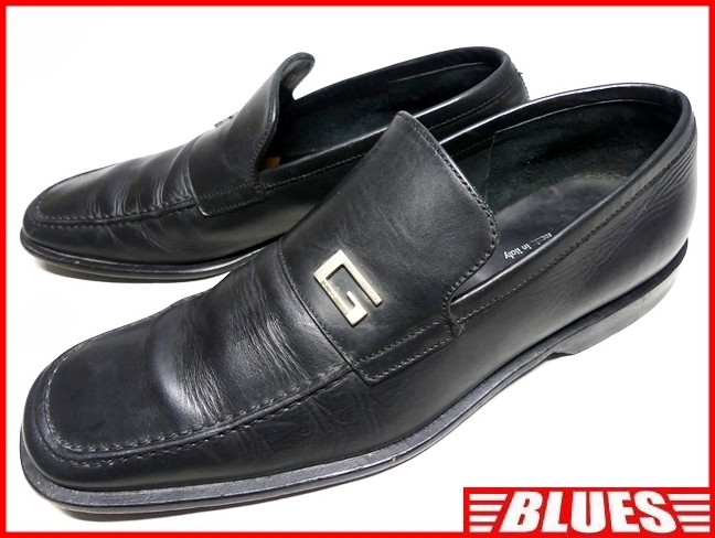 ☆良品 GUCCI グッチ シェリーライン レースアップ レザーシューズ 黒