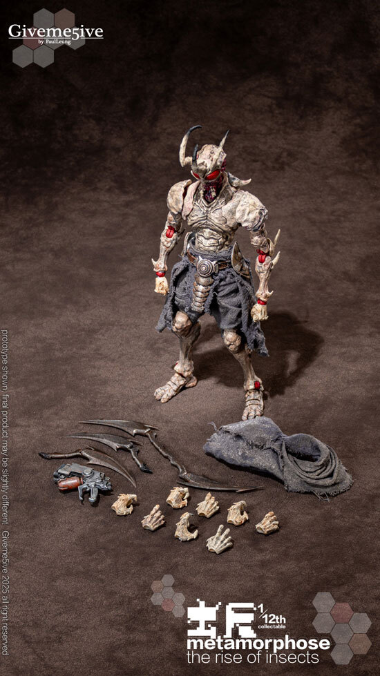 Preview of GM5-01 虫啓 アイロキ 1/12スケール可動フィギュアGiveme5ive Metamorphose - the rise of insects Airoki