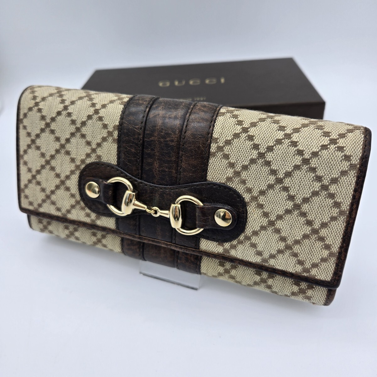 GUCCI グッチ シマ GG柄 ハートビット 長財布 ピンク系 | Shop at