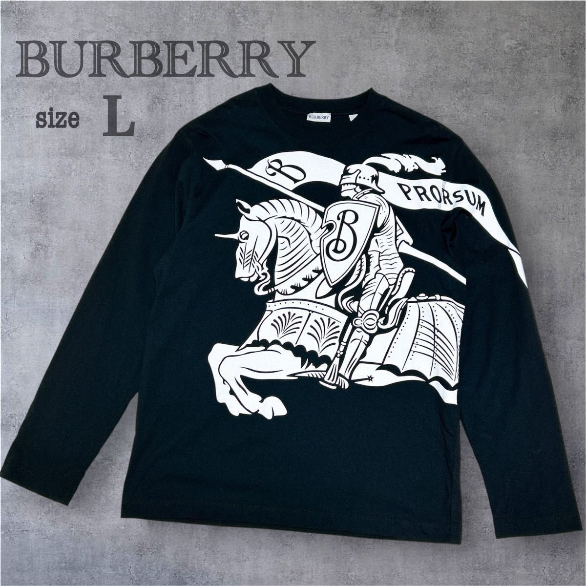 極美品 BurberryバーバリーロゴTシャツ グレー14Y164cm大人着用可