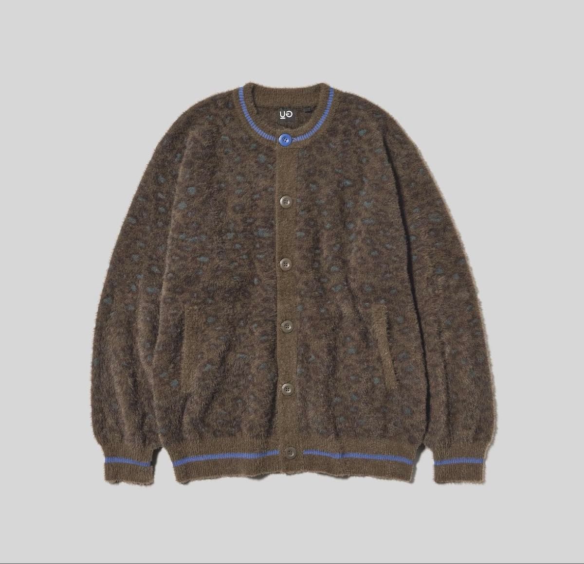 新品 GU × UNDERCOVER 2025AW レオパード柄シャギークルーネック 