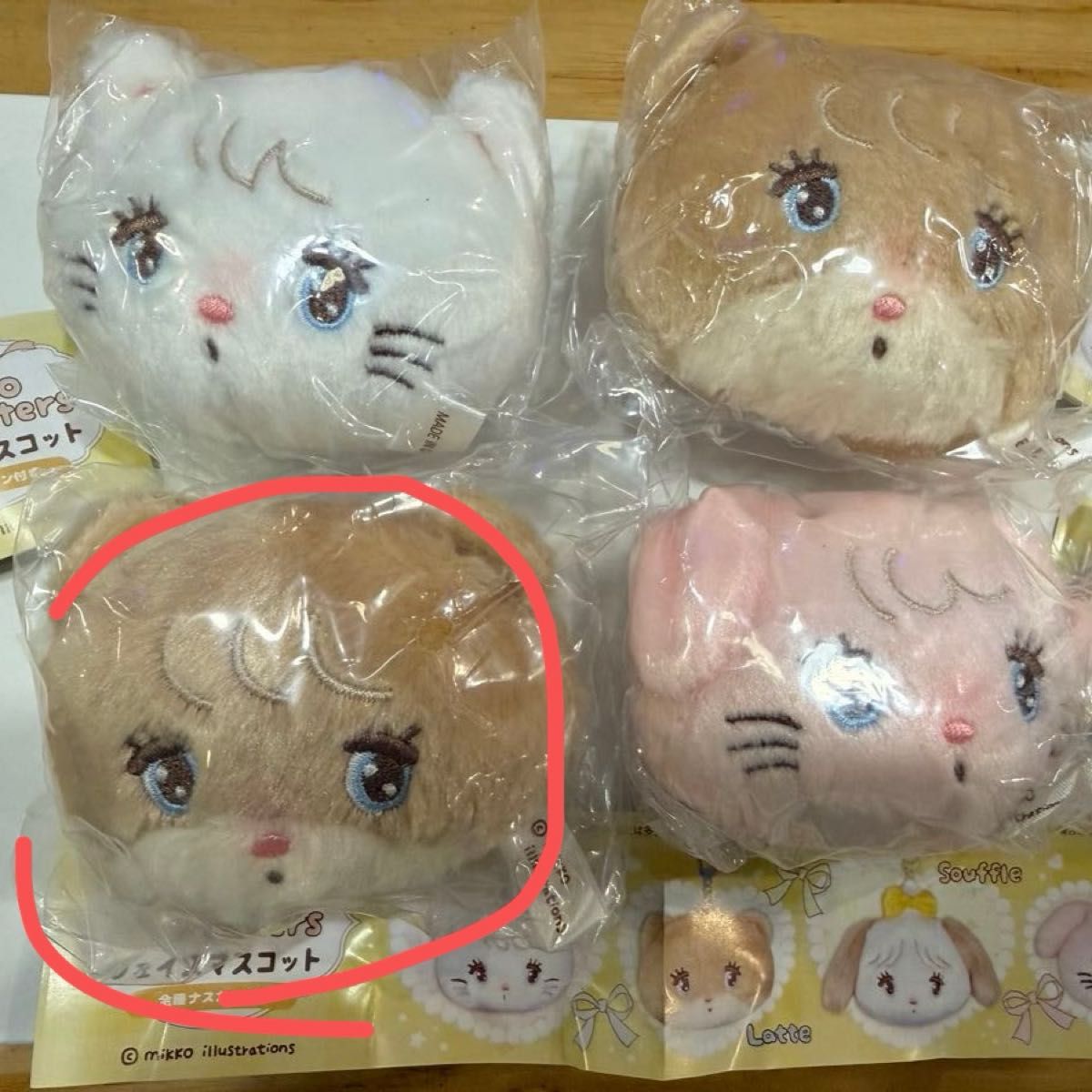 新品】mikko characters☆天使ちゃん ぬいぐるみ×4 / カプセルトイ