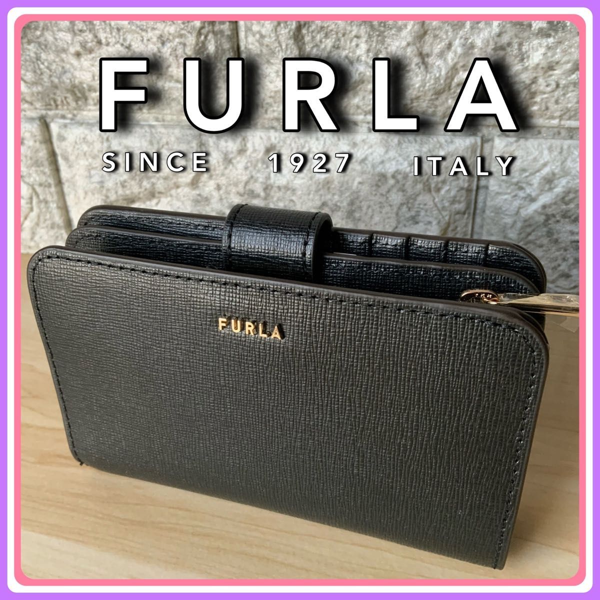 フルラ 二つ折り財布 ダークネイビー レザー ダフネ レディース財布