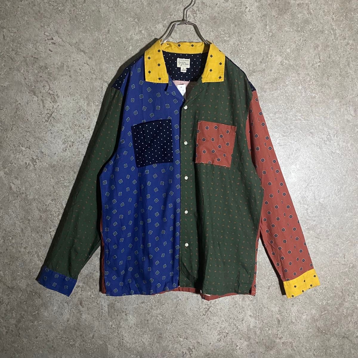 アンドワンダー and wander ノーカラー シャツ キャメル サイズ3 M