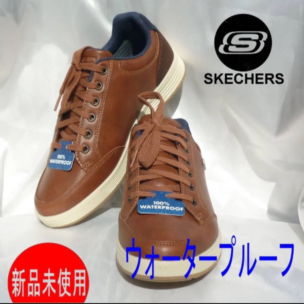 新品25.5cm(25cm相当)スケッチャーズ Skechers 黒 メンズスニーカー 低 
