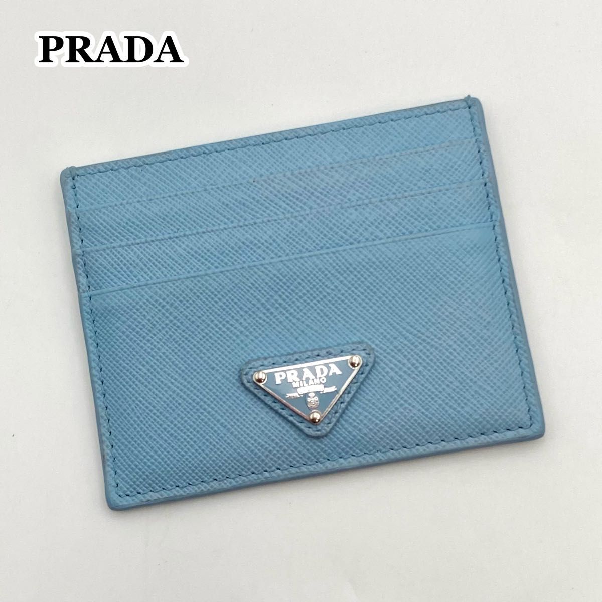 PRADA プラダ 三つ折り財布 サフィアーノレザー - サフィアーノ 三角 