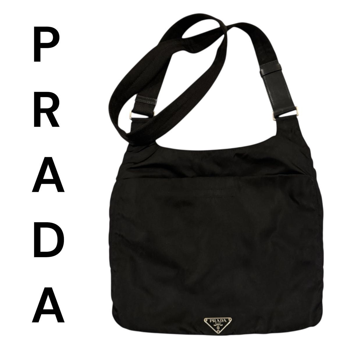 美品✨PRADA プラダ ビジネスバッグ 三角ロゴ　ブリーフケース ナイロン PRADA プラダ ビジネスバッグ ブリーフケース ナイロン 三角ロゴ 黒