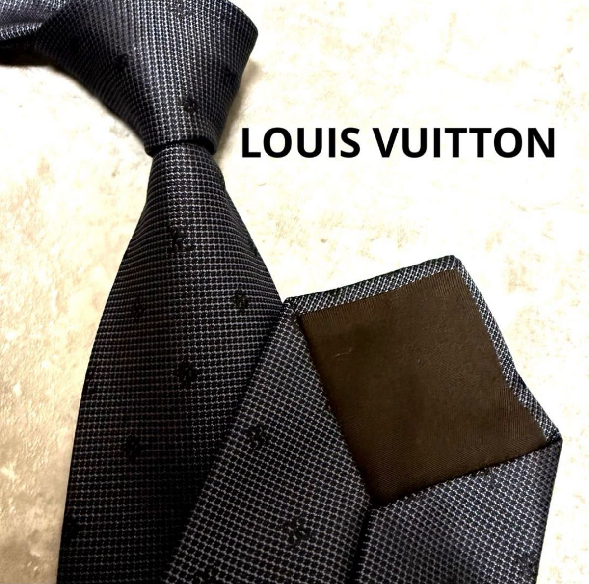 ネクタイ ルイヴィトン LOUIS VUITTON 極美品 モノグラム 総柄 Co