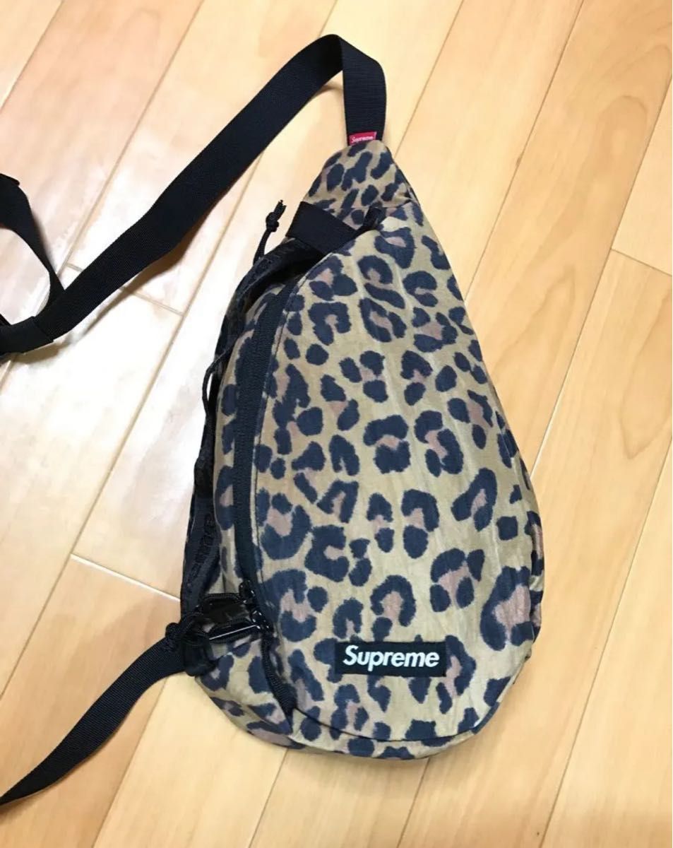 supreme ヒョウ柄 レオパード フリース ウエストポーチ ショルダー