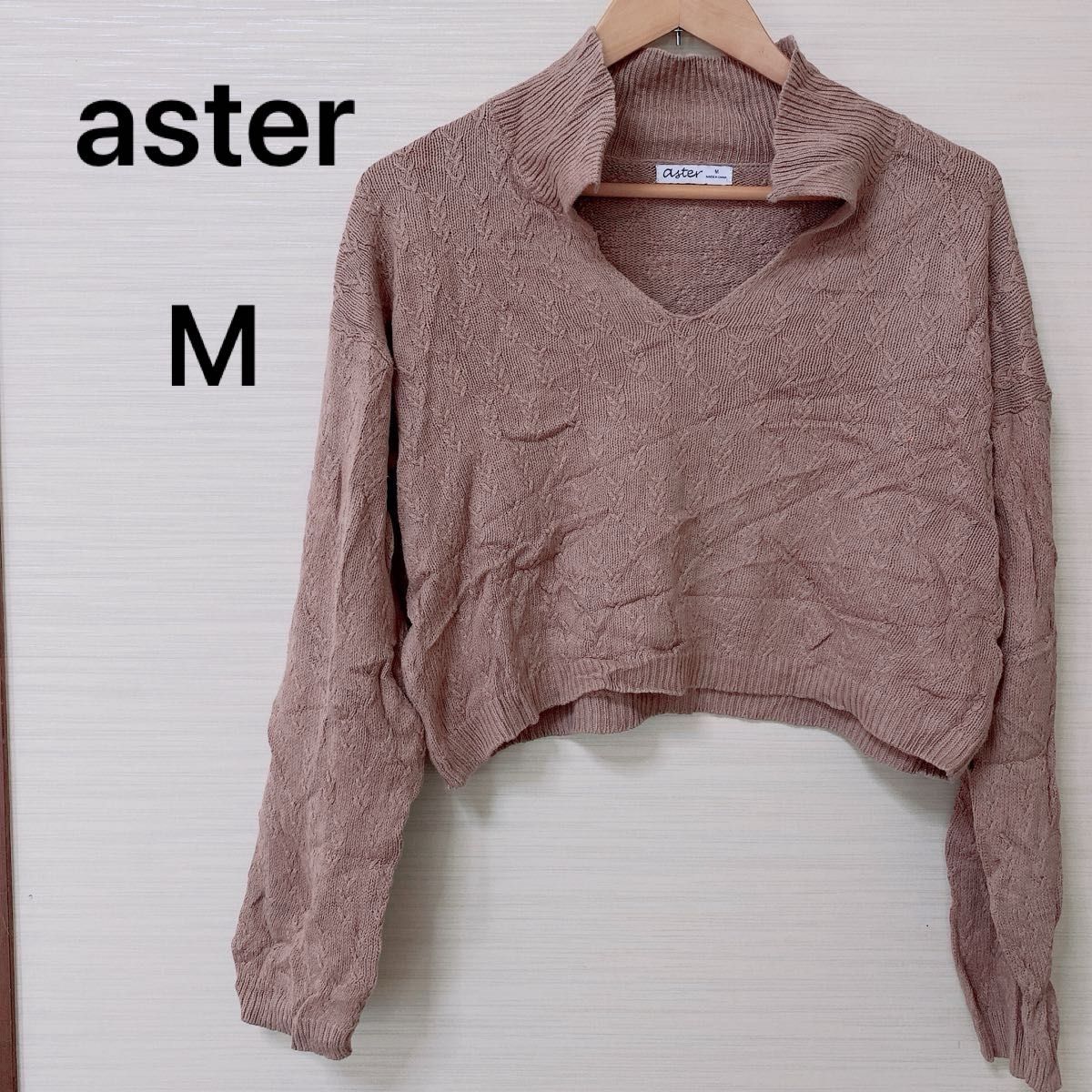 BEARDSLEY ビアズリー ウール圧縮プルオーバー ニット Vネック