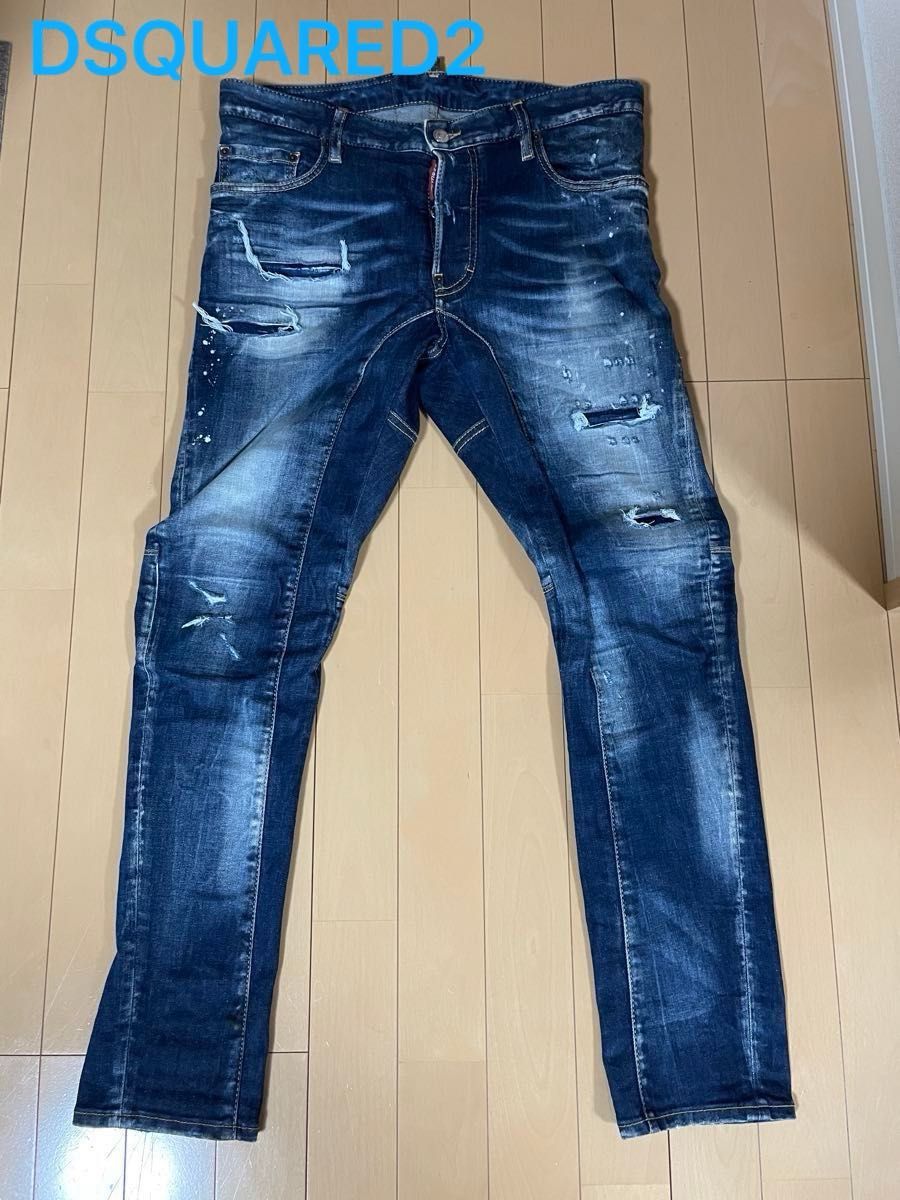 16SS DSQUARED2 ディースクエアード Tidy Biker Jean ダメージ リペア 