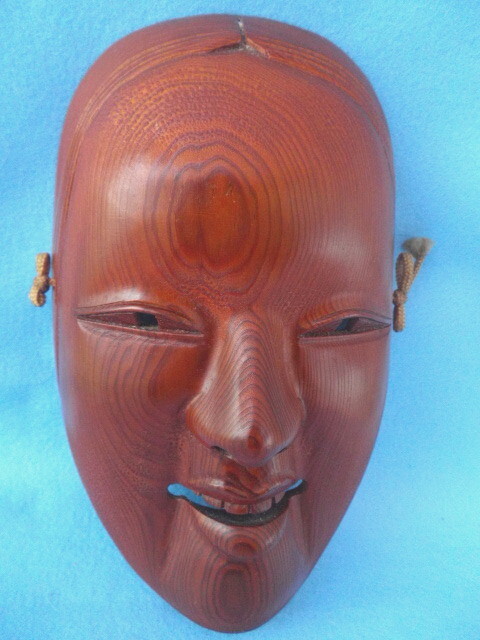 斎藤春雄作 能面師 木彫 お多福 おかめ 能面 女面 お面 能面