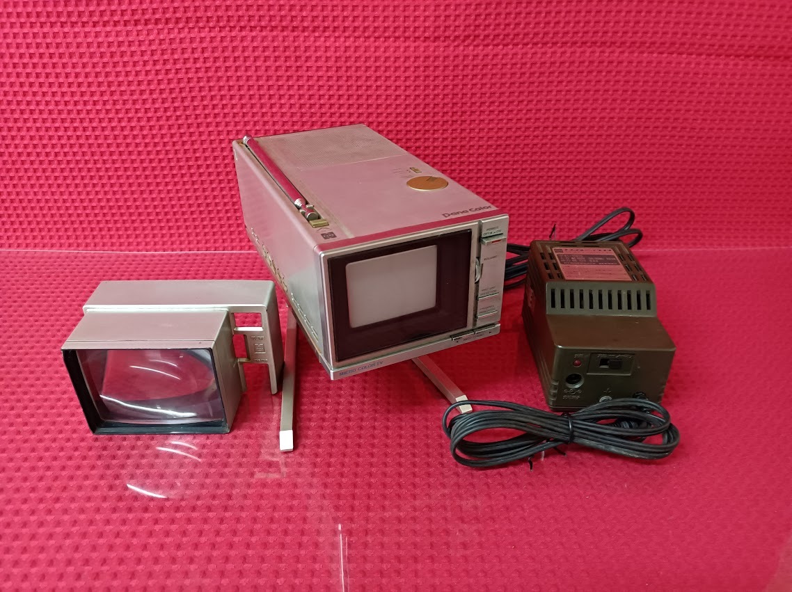 ナショナルカラーテレビ　レトロ　　ジャンク　TH14-N20画面保護ガラス付赤色 ナショナルカラーテレビ レトロ ジャンク TH14-N20 画面保護ガラス付き