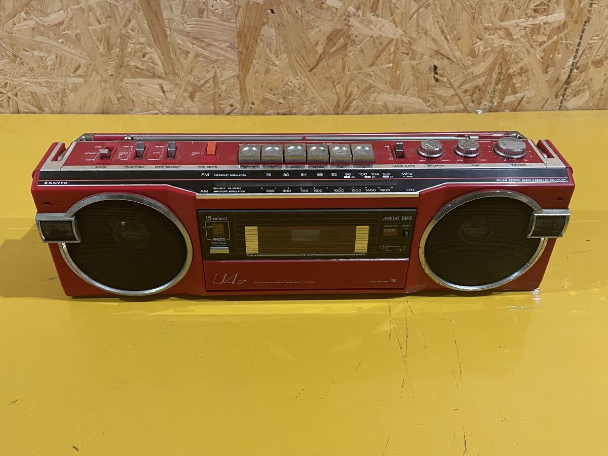 SANYO オーディオ機器 AM FM ラジカセ JJ MR-U4SX ステレオラジカセ