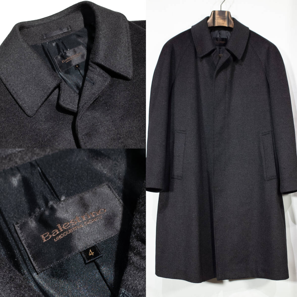 HILAND/ハイランド☆カシミヤ100％/最高級ステンカラーコート【メンズM