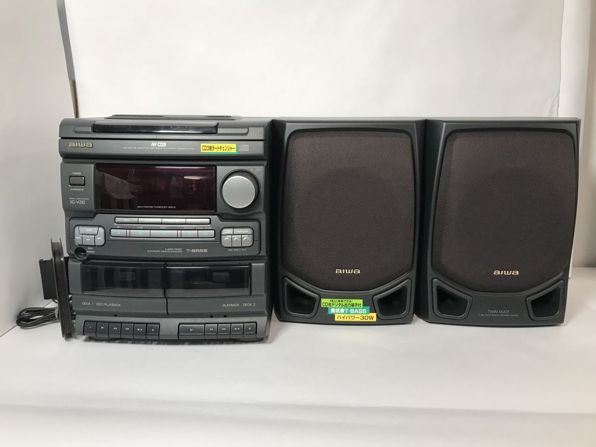 開封済　未使用品　aiwa XG-E10 コンパクトディスクキャリーコンポ Y】AIWA アイワ XG-E10 ミニコンポ 箱付き item details