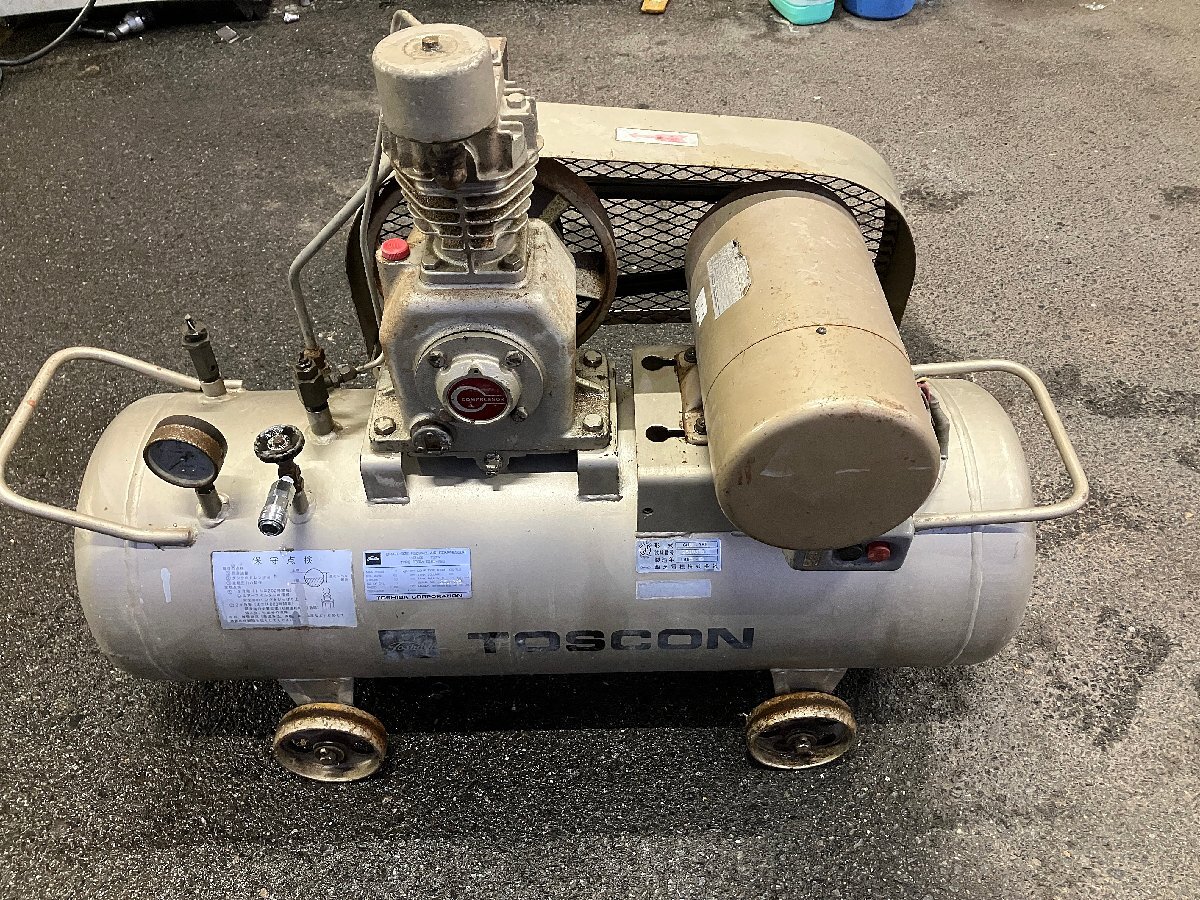 新潟発 東芝 西芝電機 TOSCON レシプロコンプレッサー SP105-22T9 2008 