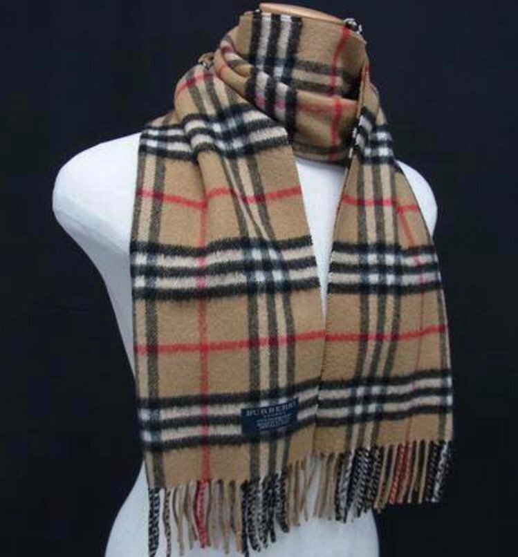 1円 □美品□ Burberry バーバリー カシミヤ100% フリンジ マフラー