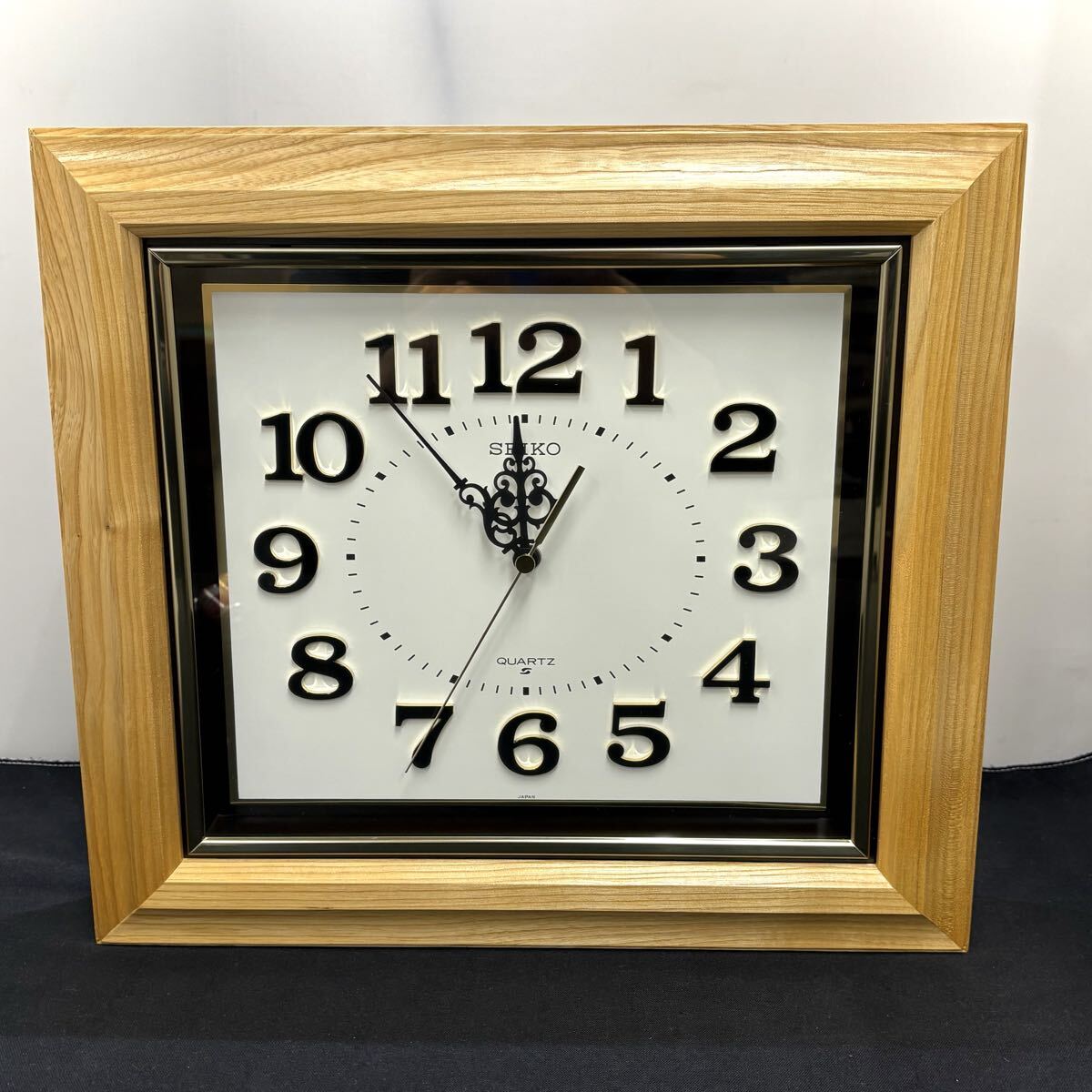 超激レア SEIKO 置時計 デコール AZ826G オニキス 大理石 高級時計