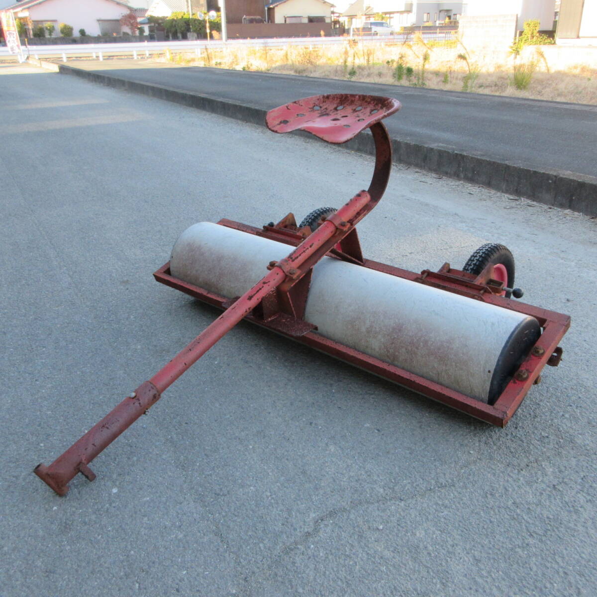 Zs25393 乗用 麦踏みローラー 7連 約1450mm ゴムタイヤ テーラー用 