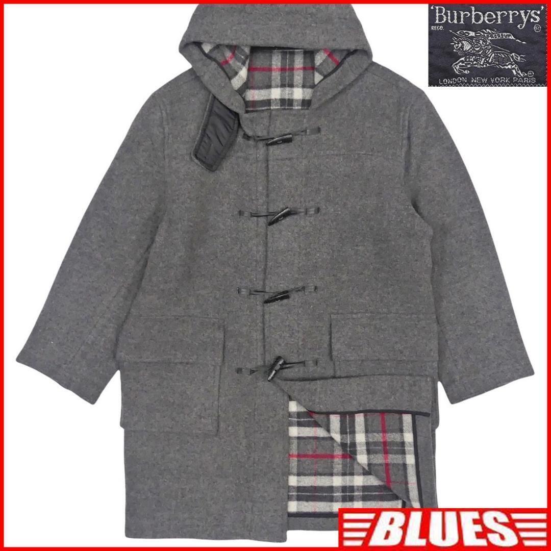ダッフルコート BURBERRY ノバチェック フード キャメル ウール メンズ