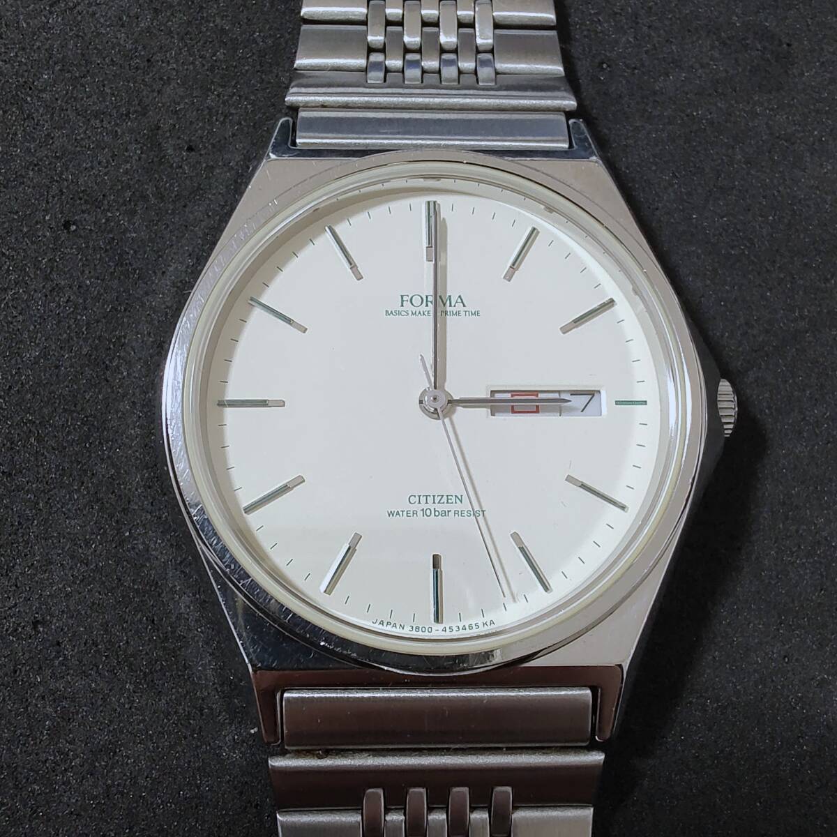 未使用 CITIZEN FORMA シチズン 3801-450159 メンズ クォーツ スクエア 