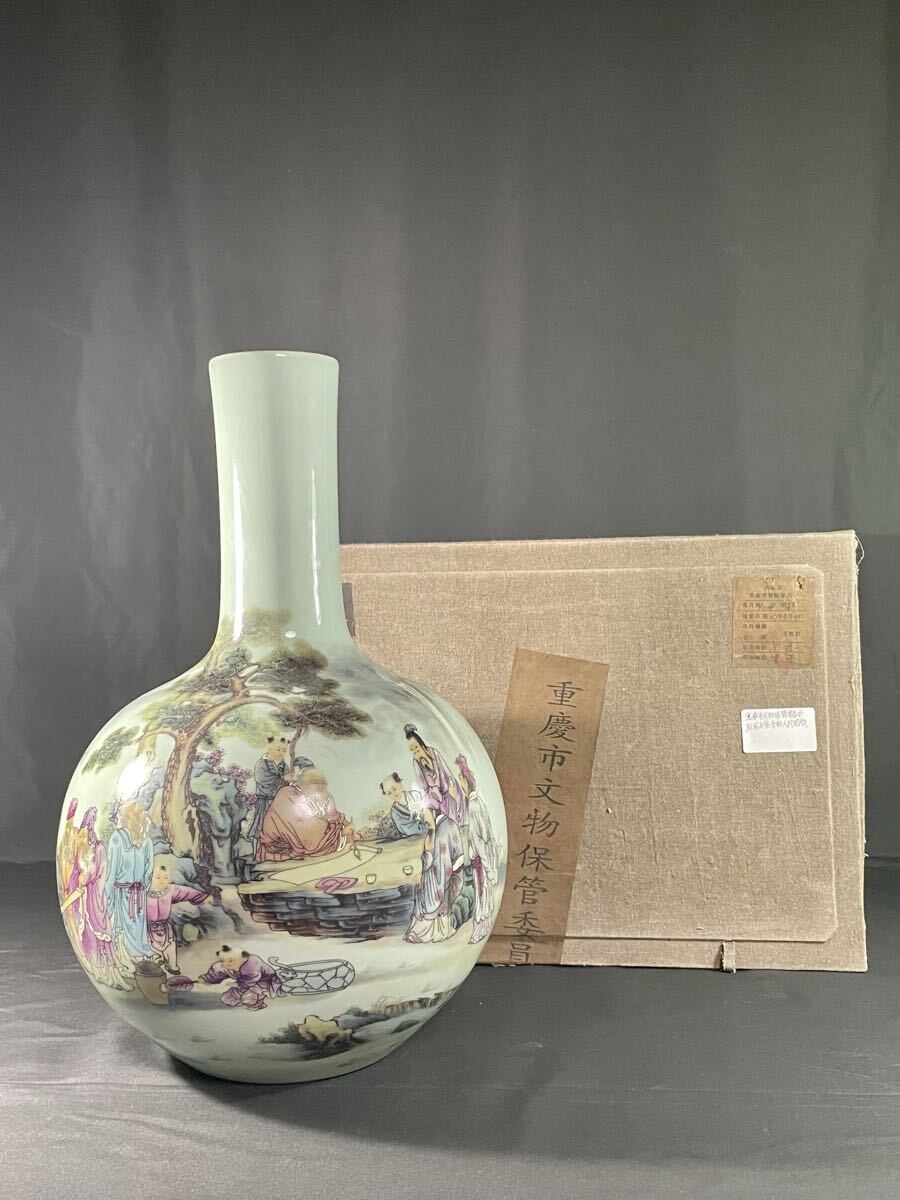 中国清時代 大清康熙年製 粉彩花鳥画鉢 11.9㎝ 工芸品