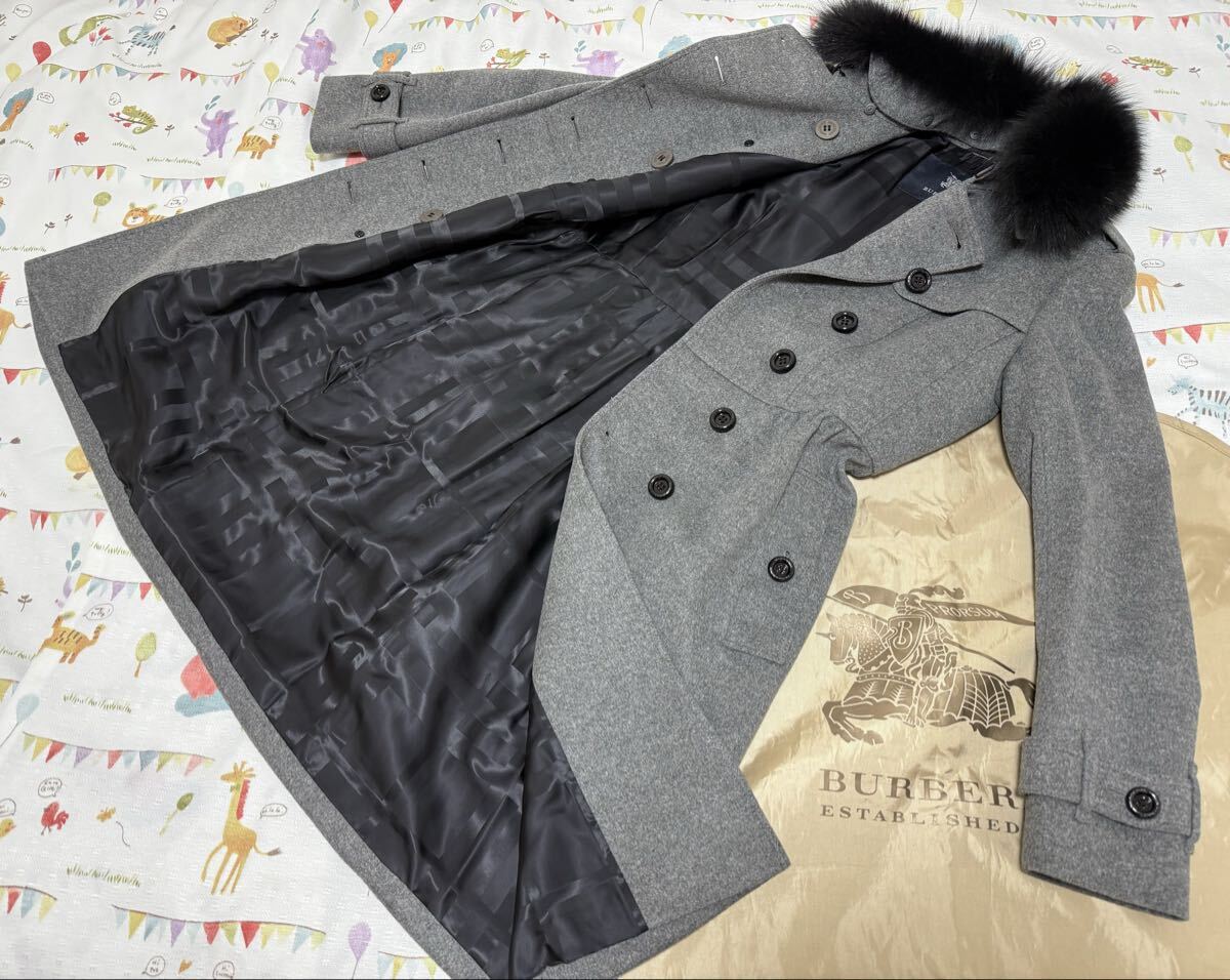 【売約済】バーバリー　チェスターコート　カシミアウール　ダブル　マキシ丈　М相当 極美品バーバリー カシミヤウール ダブル チェスターコート マキシ丈 М
