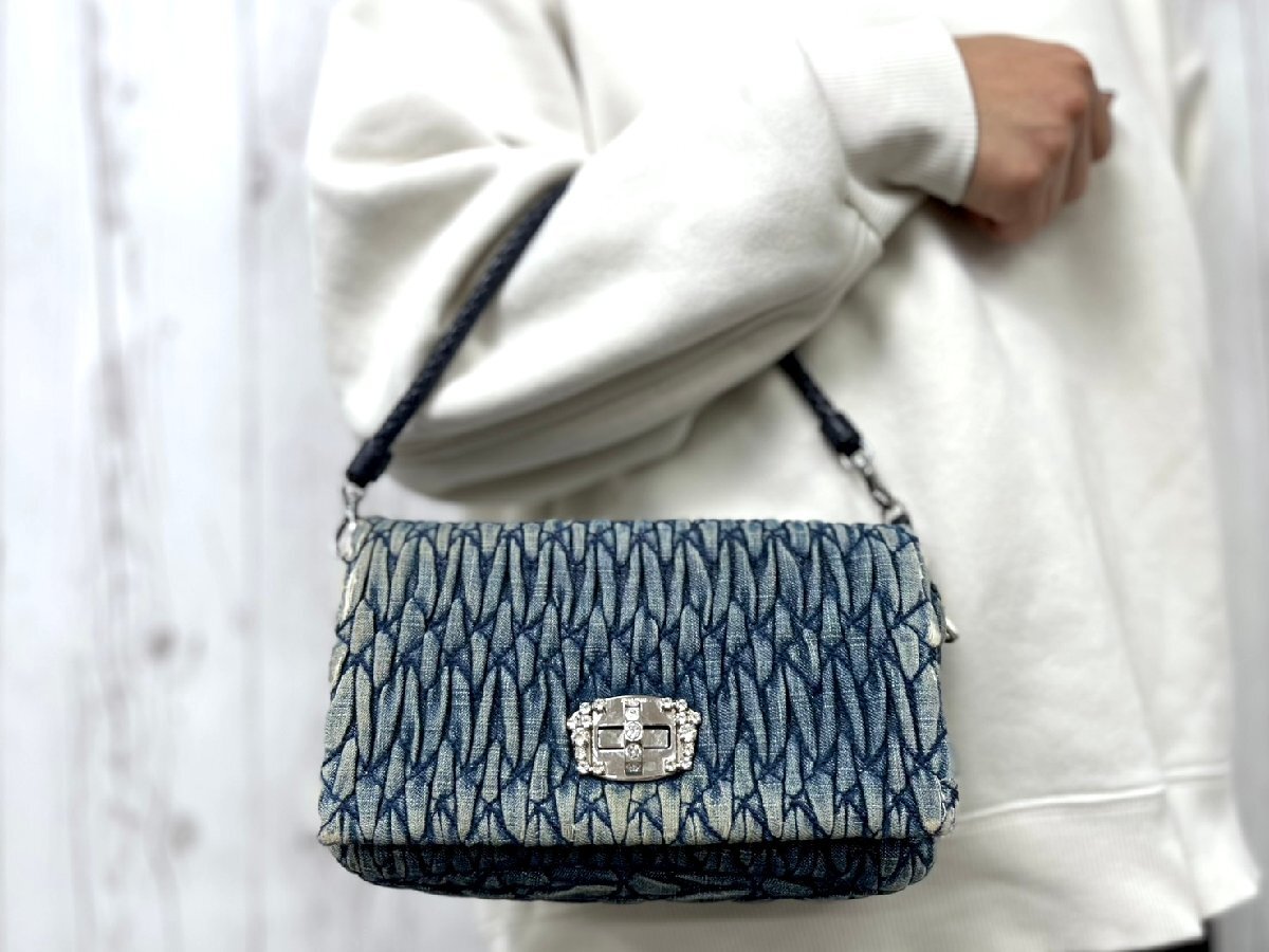 Yahoo!オークション 定価14万↑未使用 超美品ミュウミュウ miumiu 